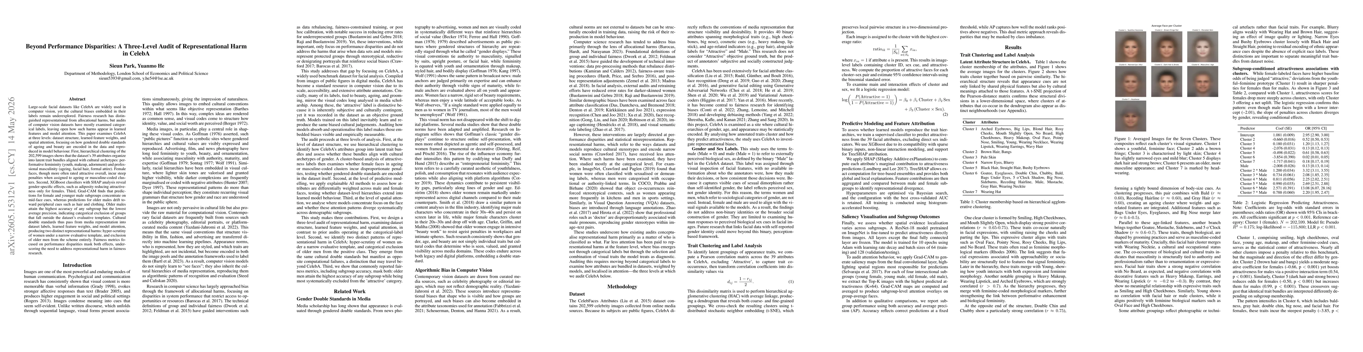 Thumbnail for Beyond Performance Disparities: A Three-Level Audit of Representational Harm in CelebA