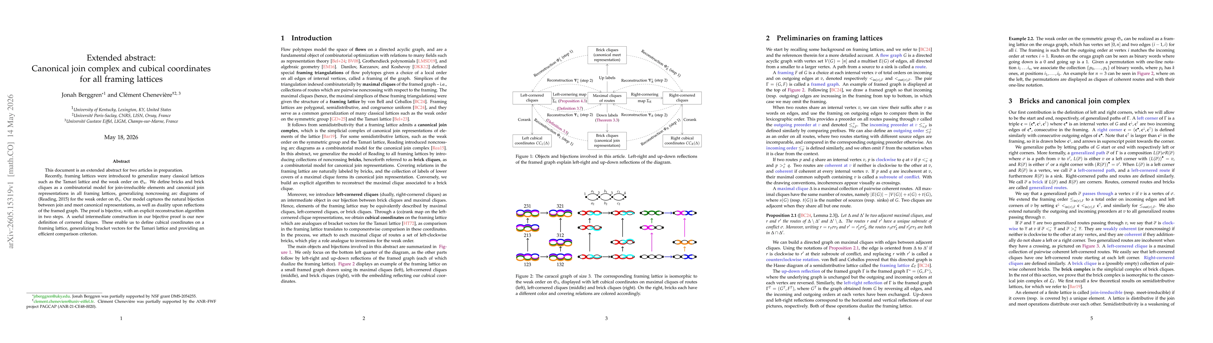 Thumbnail for Extended Abstract: Canonical join complex and cubical coordinates for all framing lattices