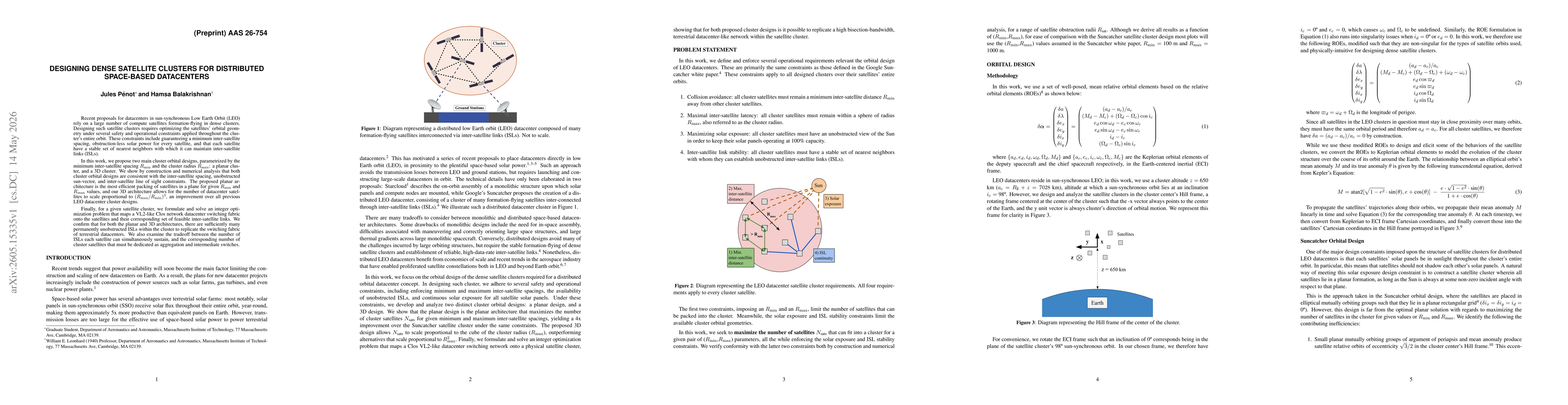 Thumbnail for Designing Dense Satellite Clusters for Distributed Space-based Datacenters