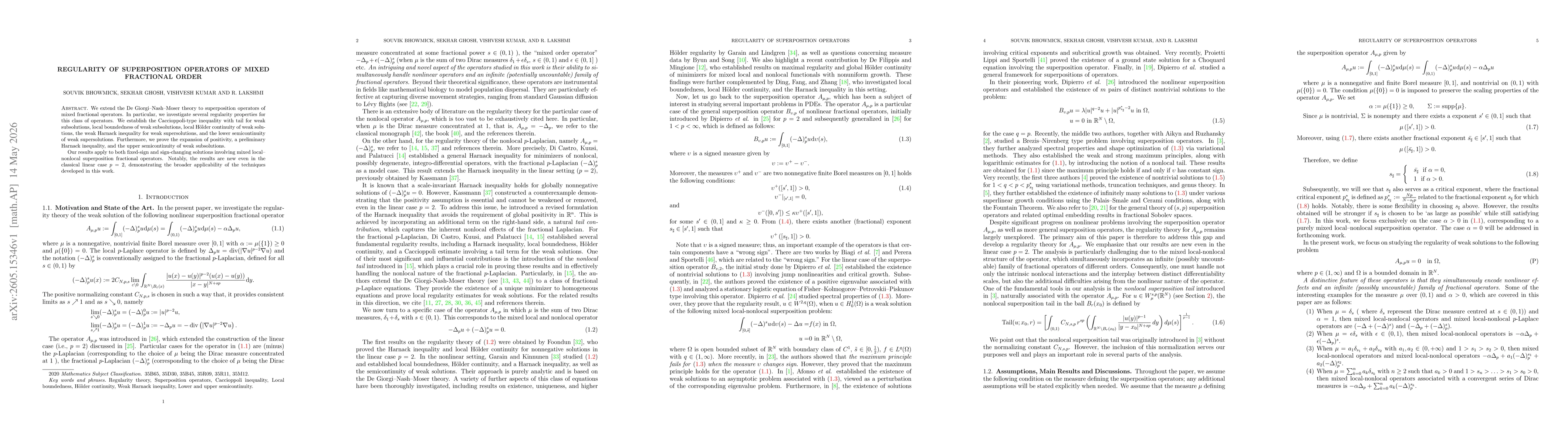 Thumbnail for Regularity of superposition operators of mixed fractional order