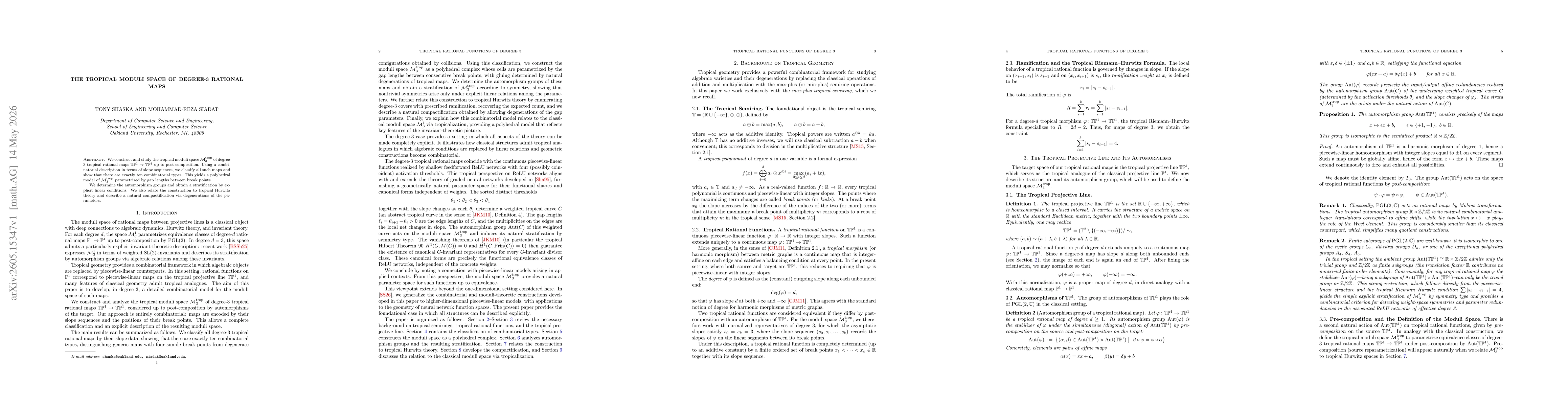 Thumbnail for The Tropical Moduli Space of Degree-3 Rational Maps