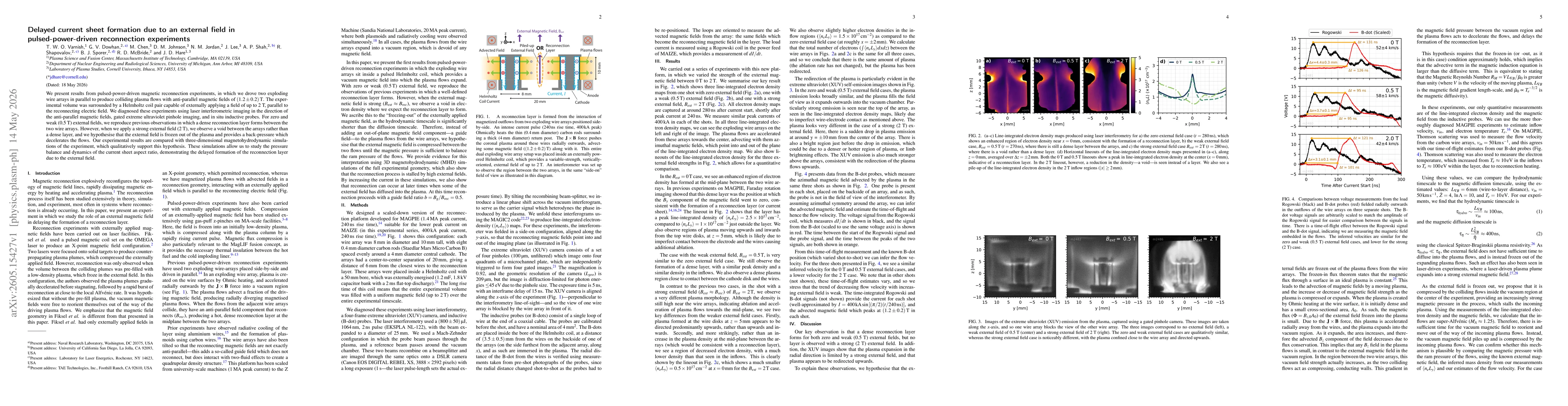 Thumbnail for Delayed current sheet formation due to an external field in pulsed-power-driven reconnection experiments
