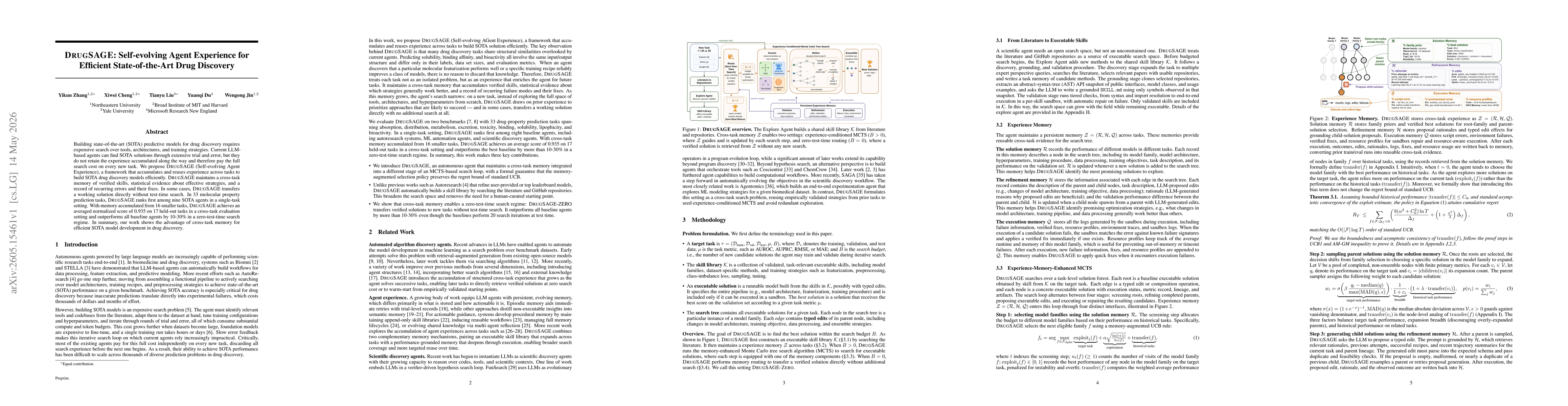 Thumbnail for DrugSAGE:Self-evolving Agent Experience for Efficient State-of-the-Art Drug Discovery