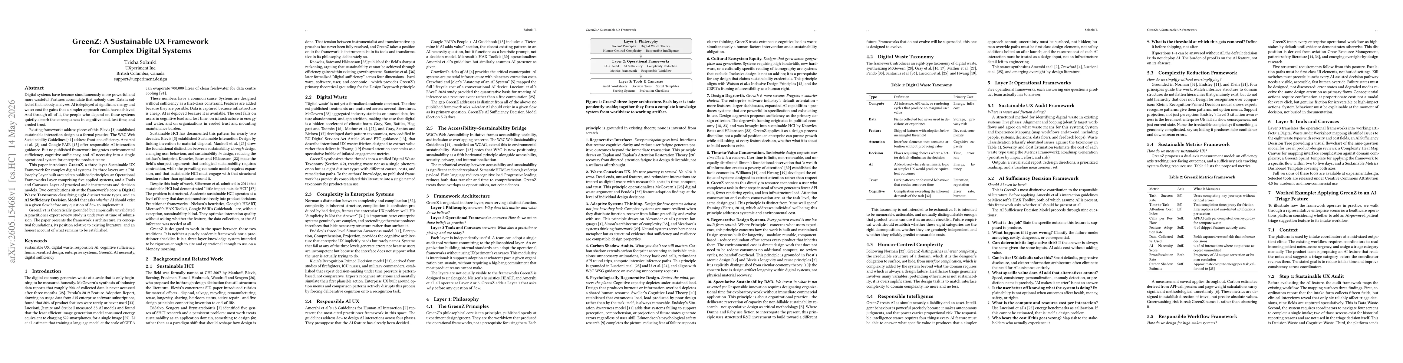 Thumbnail for GreenZ: A Sustainable UX Framework for Complex Digital Systems