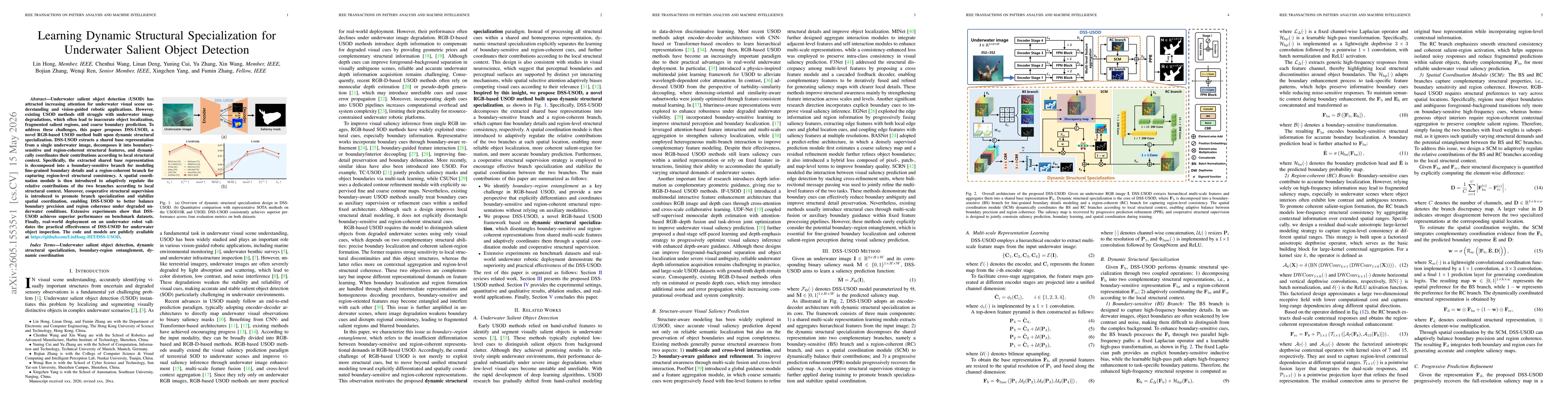 Thumbnail for Learning Dynamic Structural Specialization for Underwater Salient Object Detection