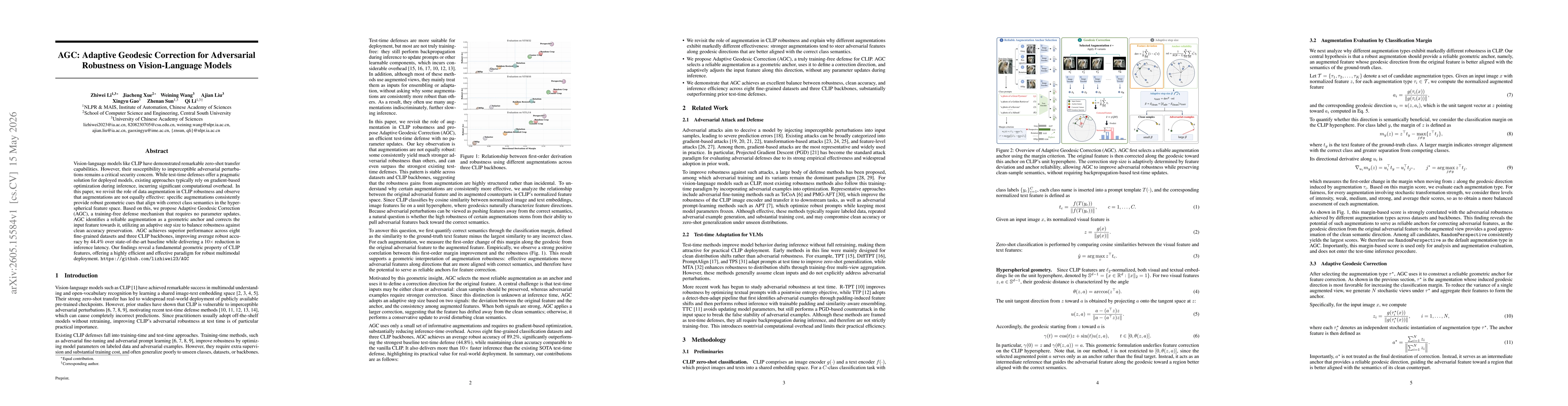 Thumbnail for AGC: Adaptive Geodesic Correction for Adversarial Robustness on Vision-Language Models