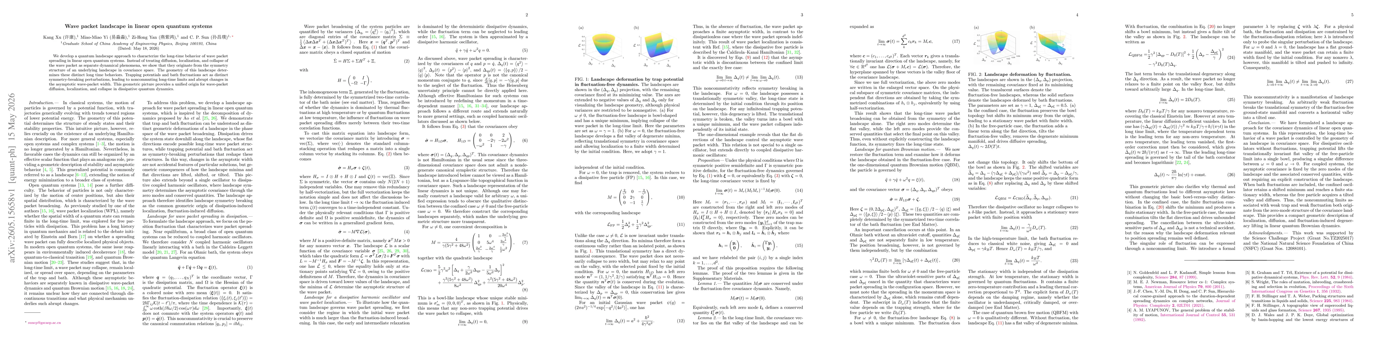 Thumbnail for Wave packet landscape in linear open quantum systems