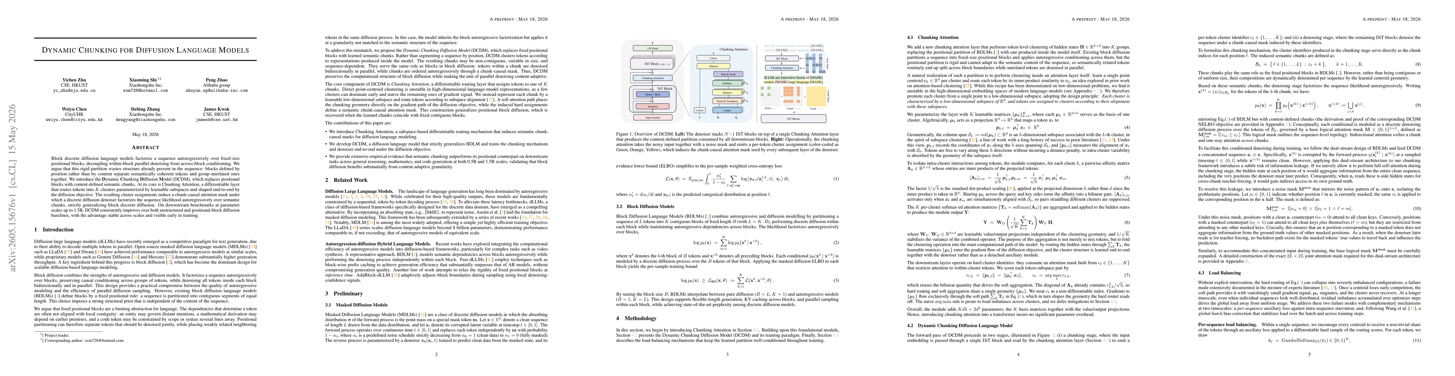 Thumbnail for Dynamic Chunking for Diffusion Language Models