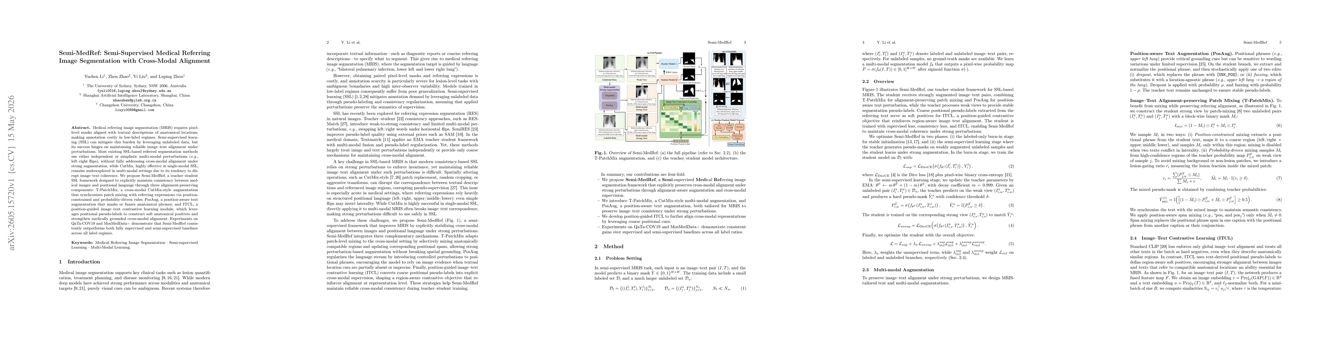 Thumbnail for Semi-MedRef: Semi-Supervised Medical Referring Image Segmentation with Cross-Modal Alignment