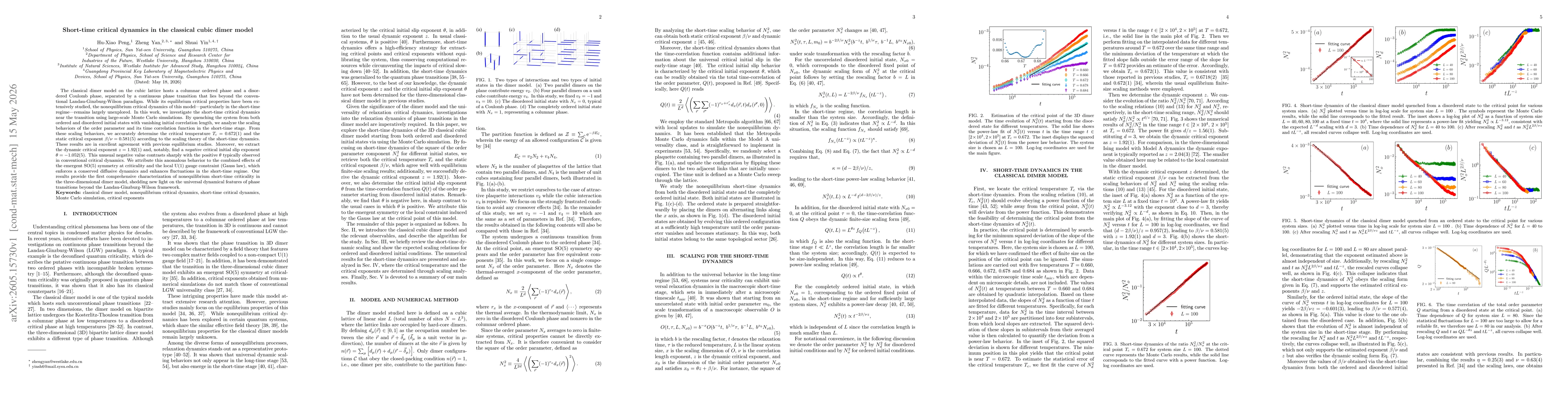 Thumbnail for Short-time critical dynamics in the classical cubic dimer model