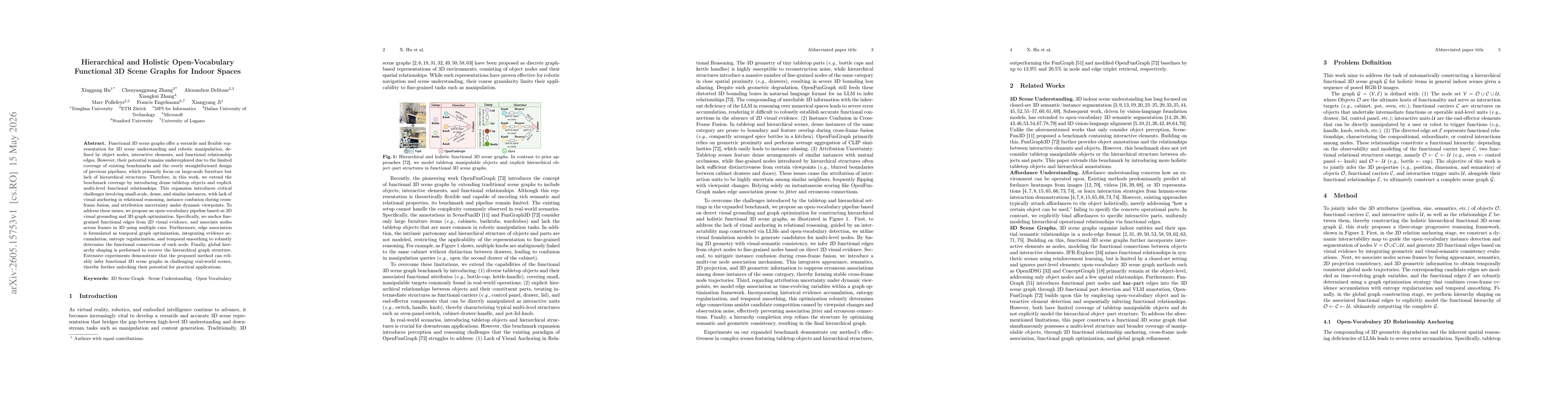 Thumbnail for Hierarchical and Holistic Open-Vocabulary Functional 3D Scene Graphs for Indoor Spaces