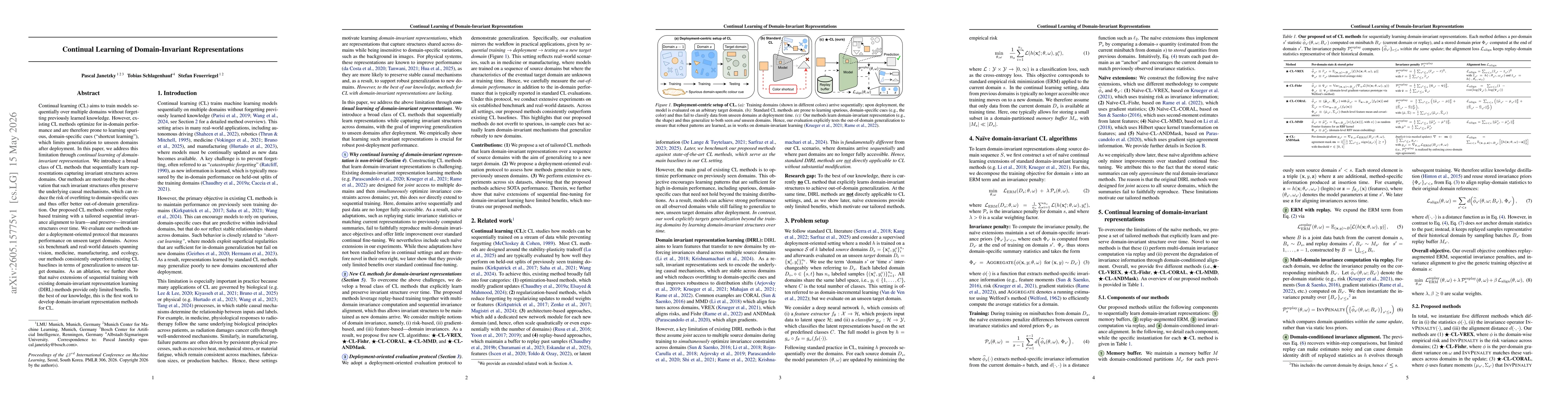 Thumbnail for Continual Learning of Domain-Invariant Representations