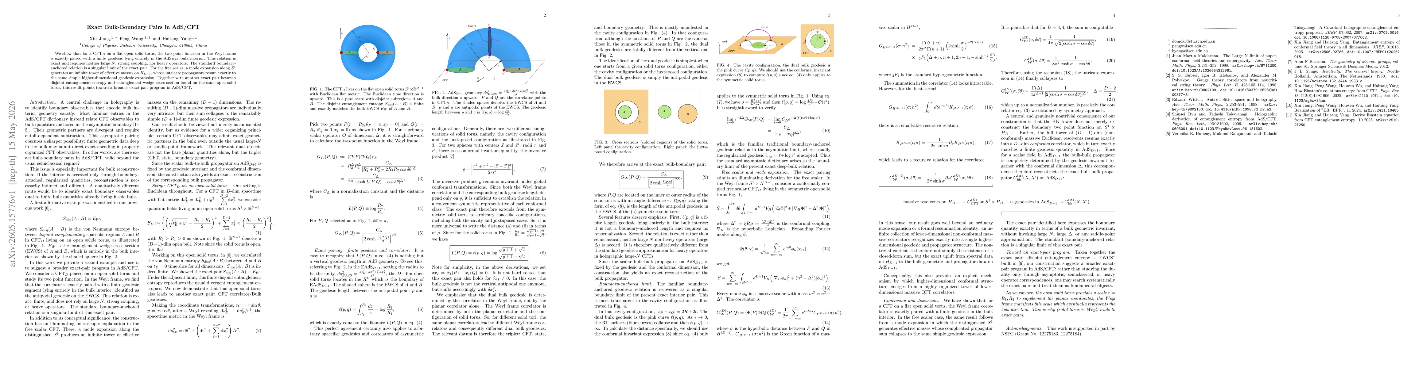 Thumbnail for Exact Bulk-Boundary Pairs in AdS/CFT