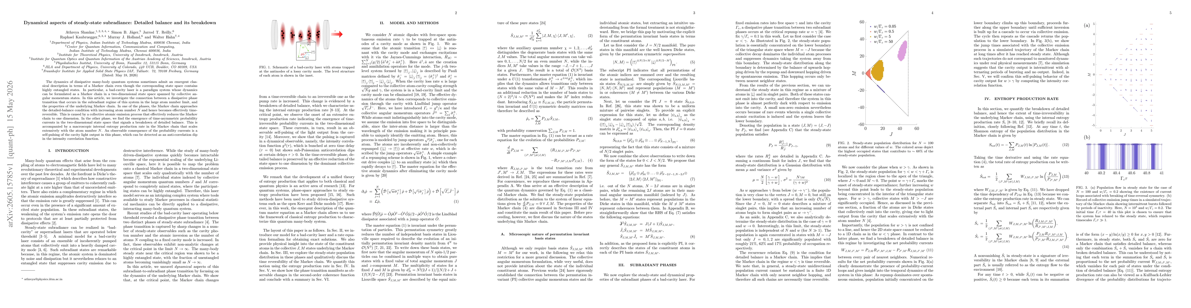 Thumbnail for Dynamical aspects of steady-state subradiance: Detailed balance and its breakdown