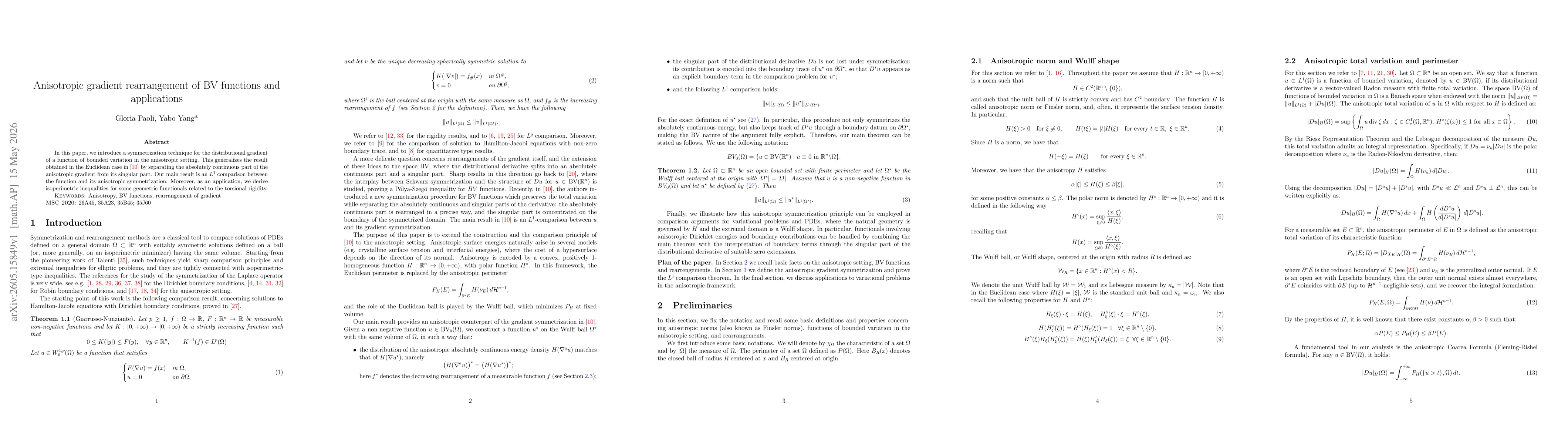 Thumbnail for Anisotropic gradient rearrangement of BV functions and applications