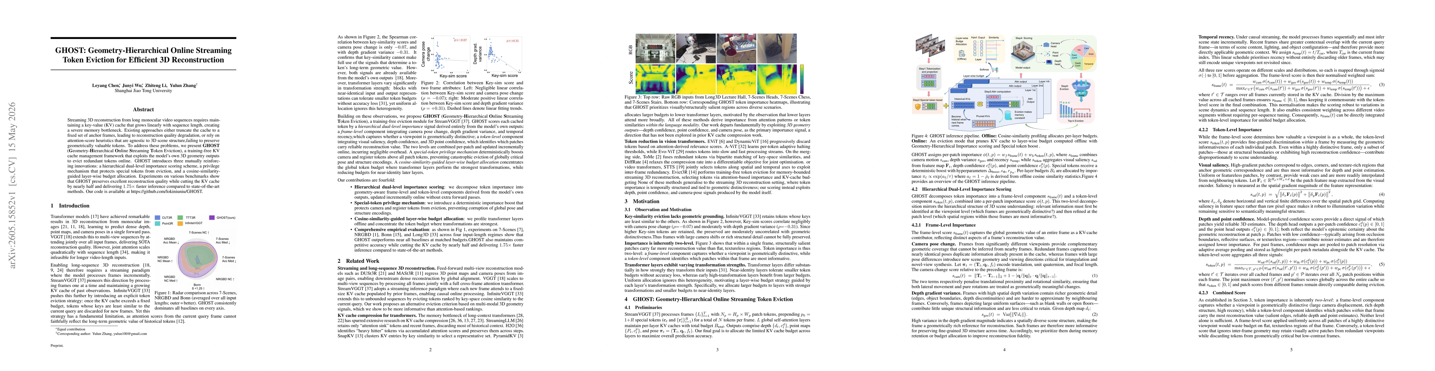 Thumbnail for GHOST: Geometry-Hierarchical Online Streaming Token Eviction for Efficient 3D Reconstruction