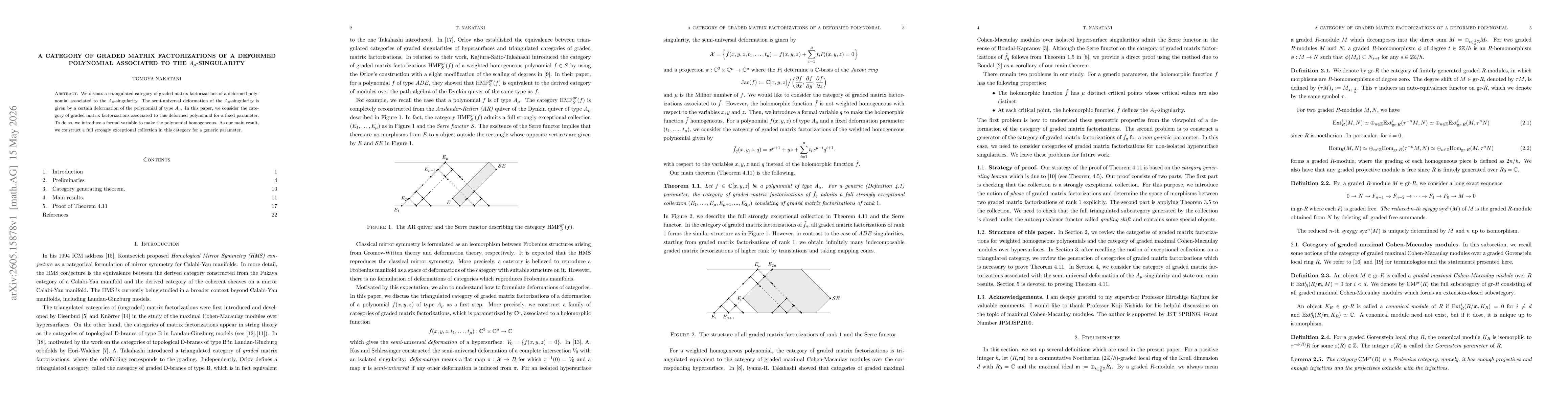 Thumbnail for A category of graded matrix factorizations of a deformed polynomial associated to the $A_μ$-singularity