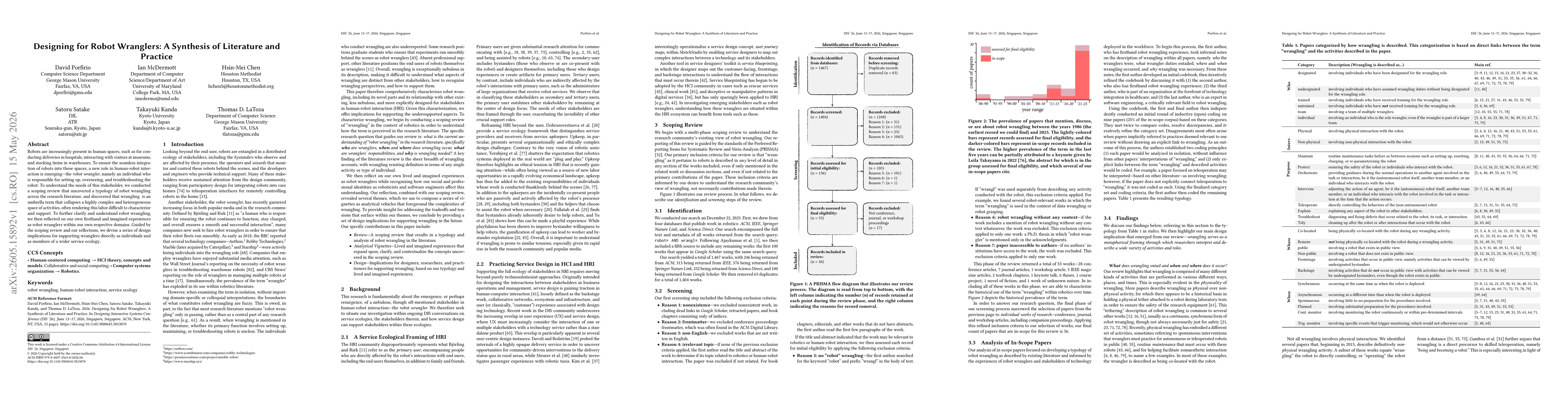 Thumbnail for Designing for Robot Wranglers: A Synthesis of Literature and Practice