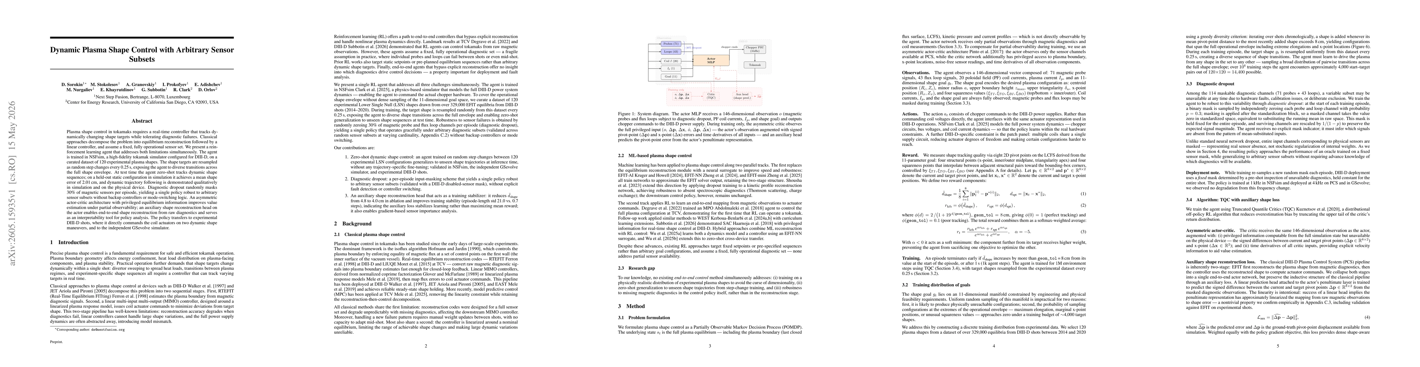 Thumbnail for Dynamic Plasma Shape Control with Arbitrary Sensor Subsets