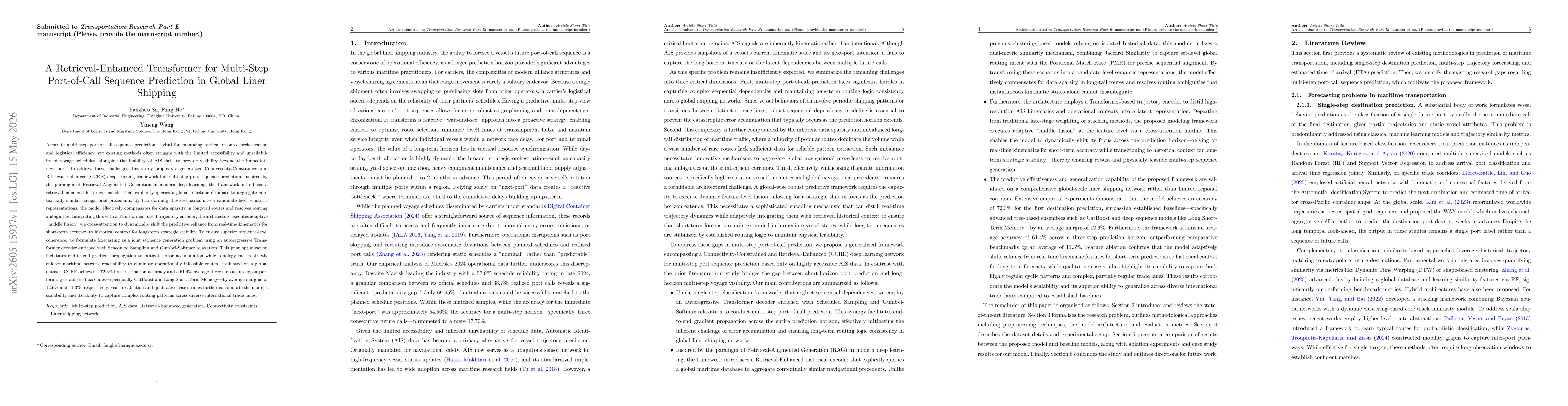 Thumbnail for A Retrieval-Enhanced Transformer for Multi-Step Port-of-Call Sequence Prediction in Global Liner Shipping