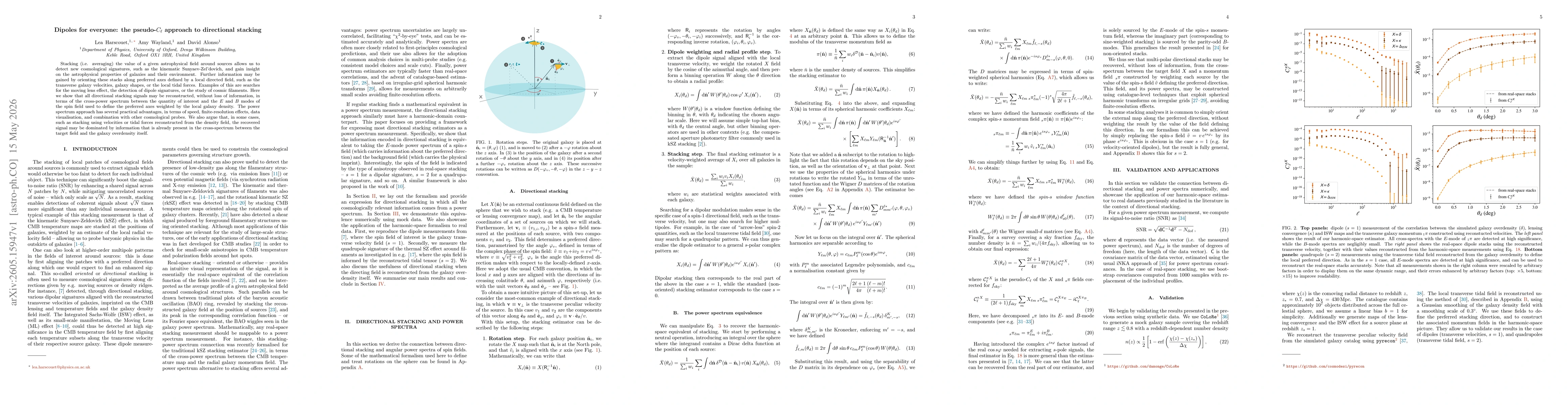 Thumbnail for Dipoles for everyone: the pseudo-$C_\ell$ approach to directional stacking
