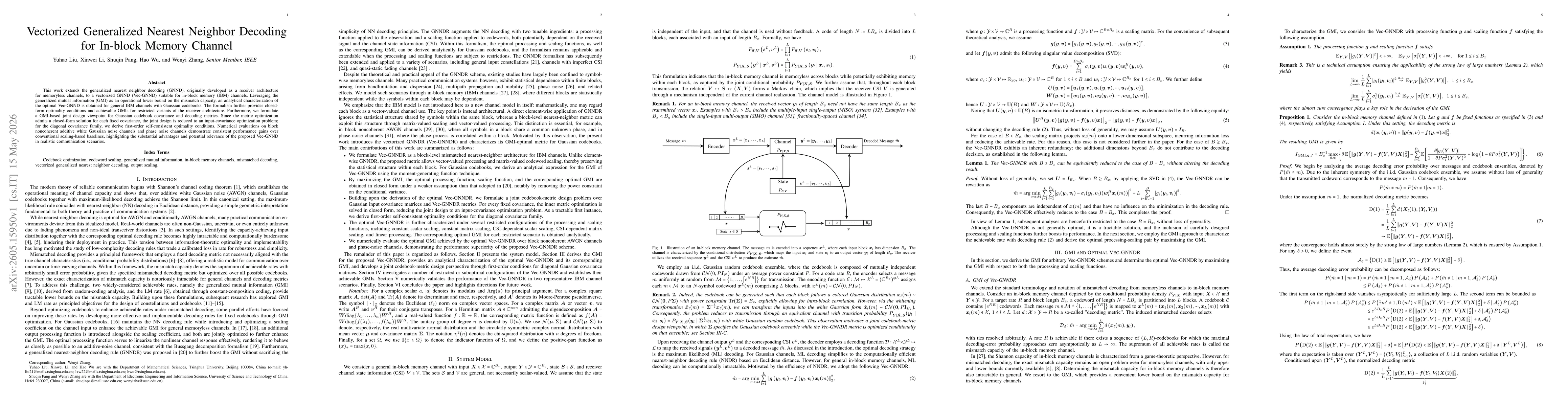 Thumbnail for Vectorized Generalized Nearest Neighbor Decoding for In-block Memory Channel