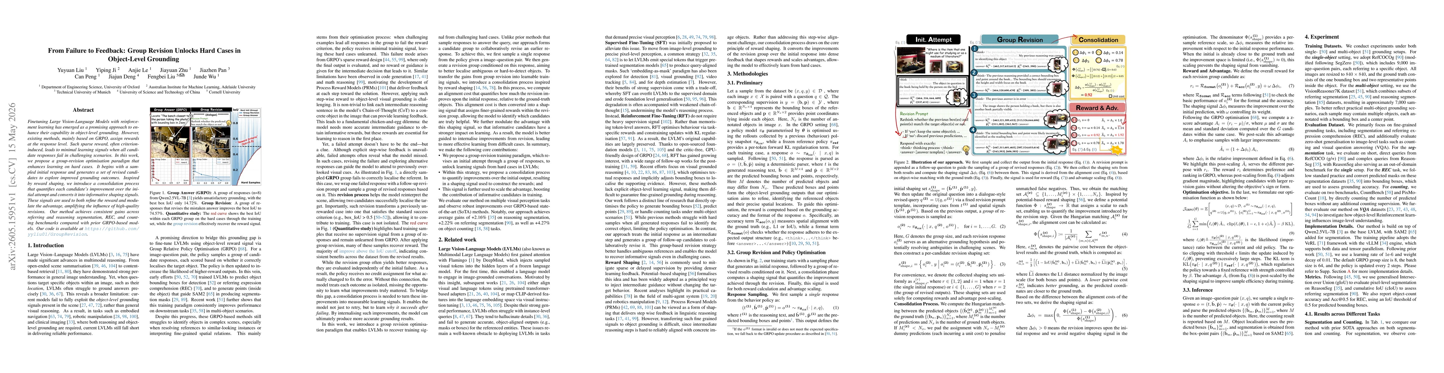 Thumbnail for From Failure to Feedback: Group Revision Unlocks Hard Cases in Object-Level Grounding