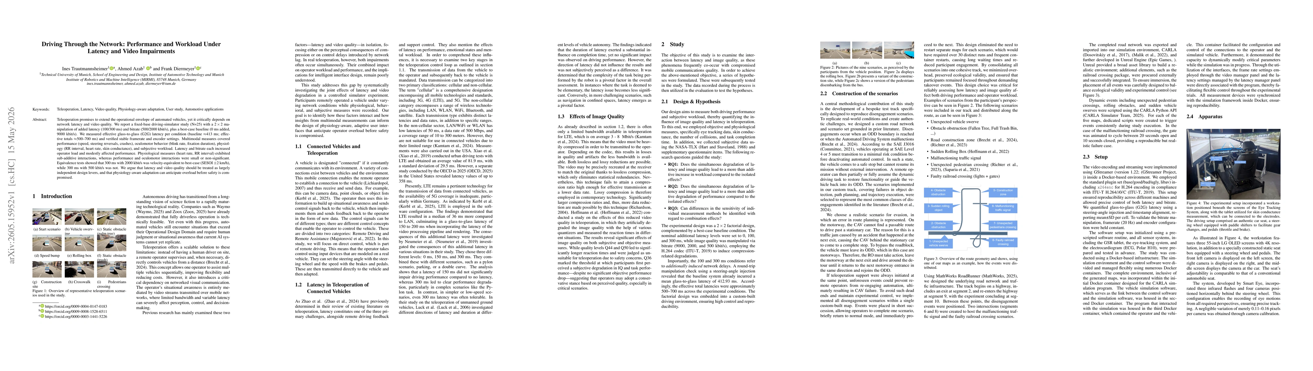 Thumbnail for Driving Through the Network: Performance and Workload Under Latency and Video Impairment