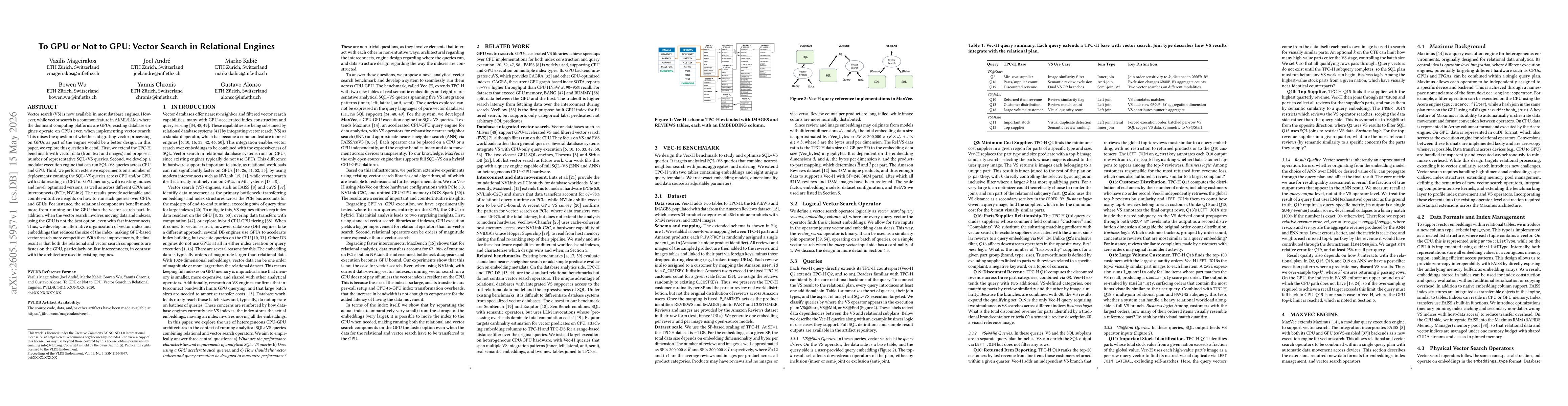 Thumbnail for To GPU or Not to GPU: Vector Search in Relational Engines
