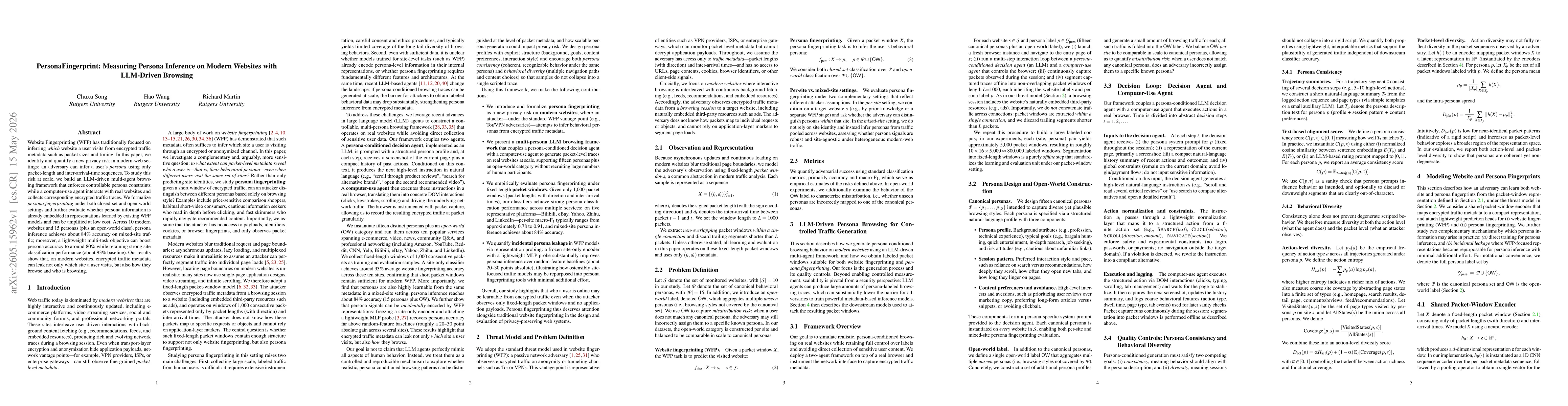 Thumbnail for PersonaFingerprint: Measuring Persona Inference on Modern Websites with LLM-Driven Browsing