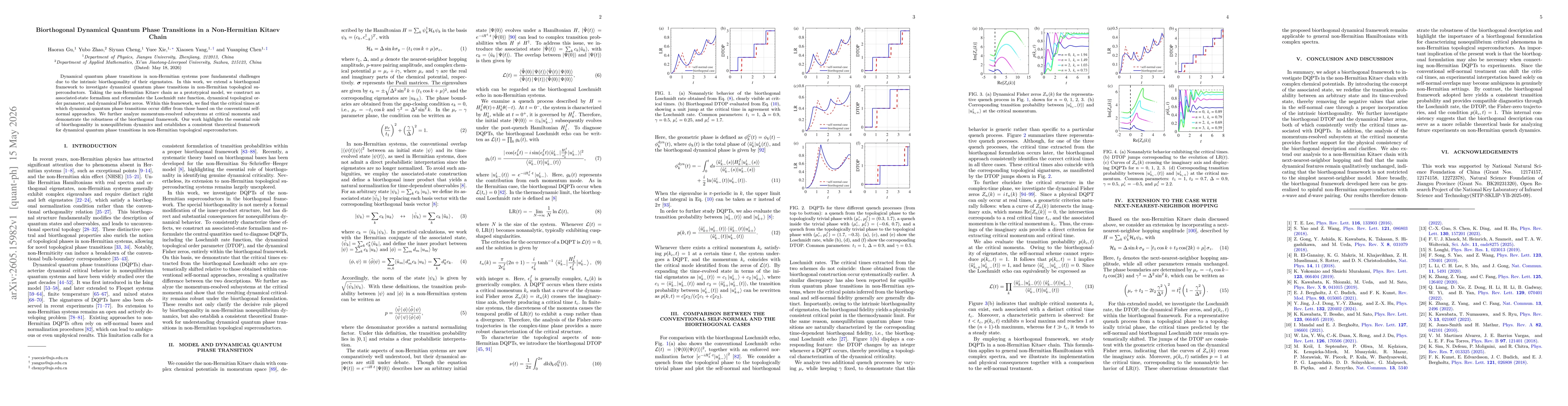 Thumbnail for Biorthogonal Dynamical Quantum Phase Transitions in a Non-Hermitian Kitaev Chain