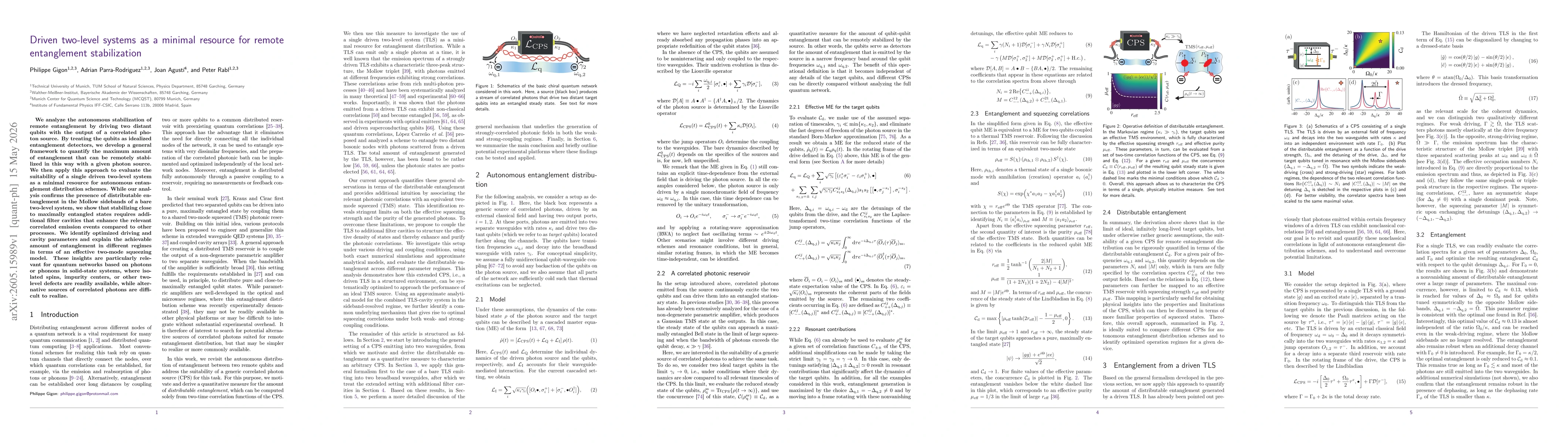 Thumbnail for Driven two-level systems as a minimal resource for remote entanglement stabilization