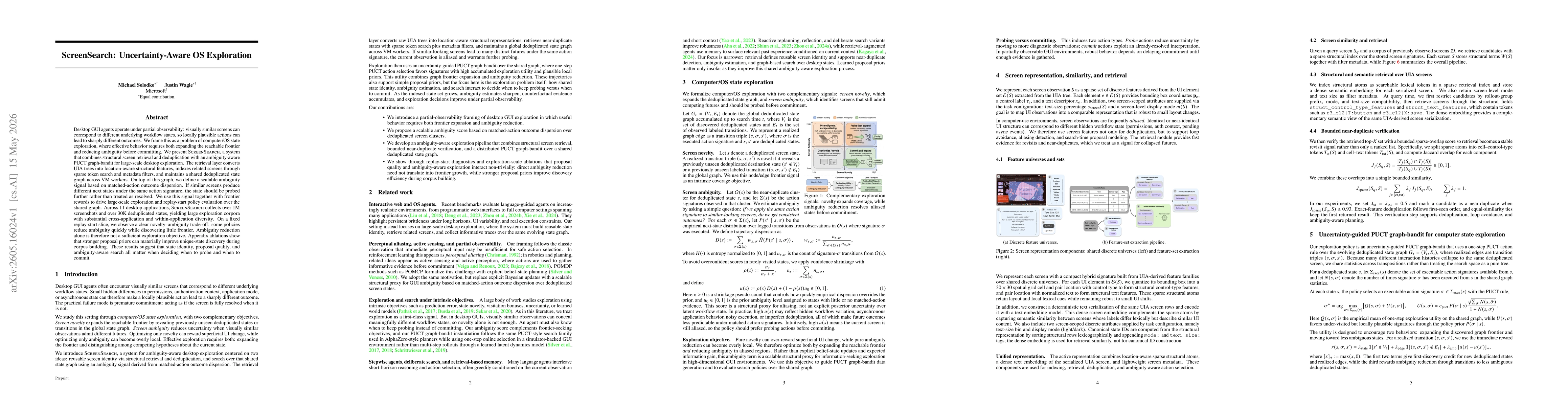 Thumbnail for ScreenSearch: Uncertainty-Aware OS Exploration