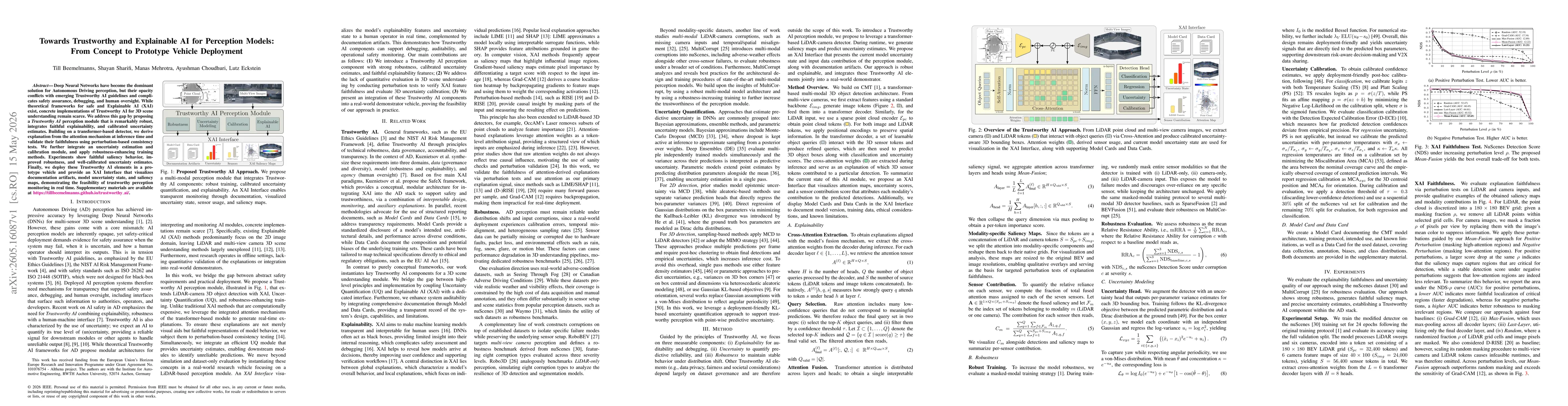 Thumbnail for Towards Trustworthy and Explainable AI for Perception Models: From Concept to Prototype Vehicle Deployment
