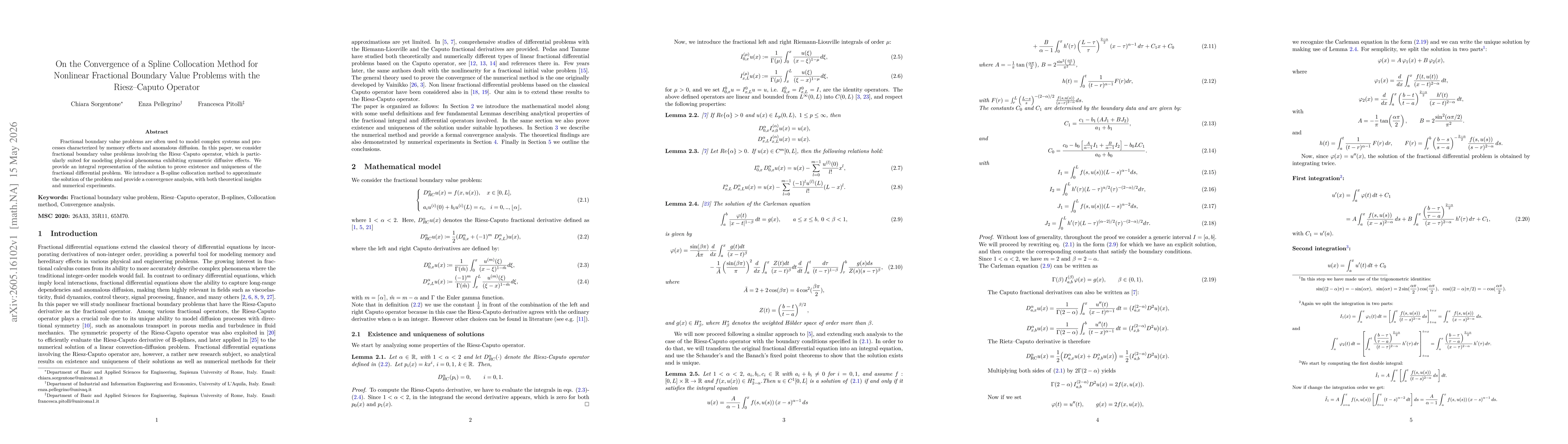 Thumbnail for On the Convergence of a Spline Collocation Method for Nonlinear Fractional Boundary Value Problems with the Riesz-Caputo Operator