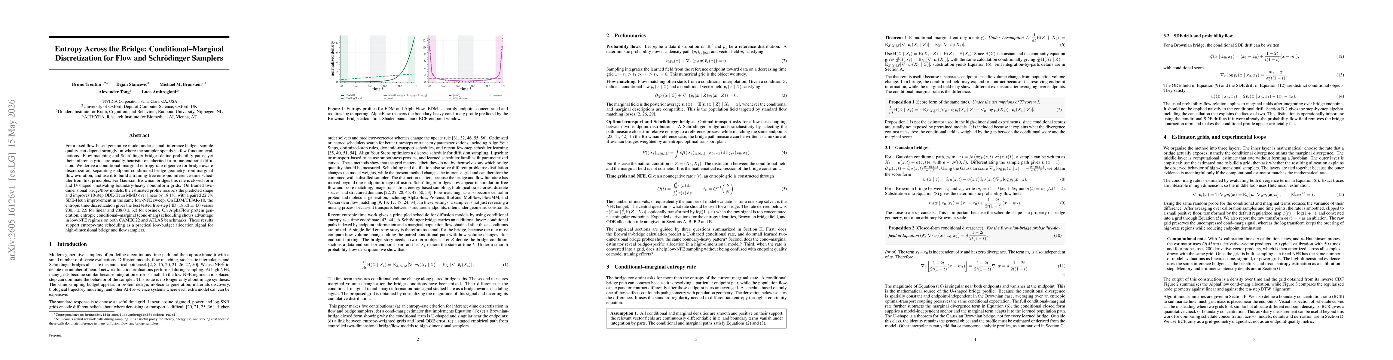Thumbnail for Entropy Across the Bridge: Conditional-Marginal Discretization for Flow and Schrödinger Samplers