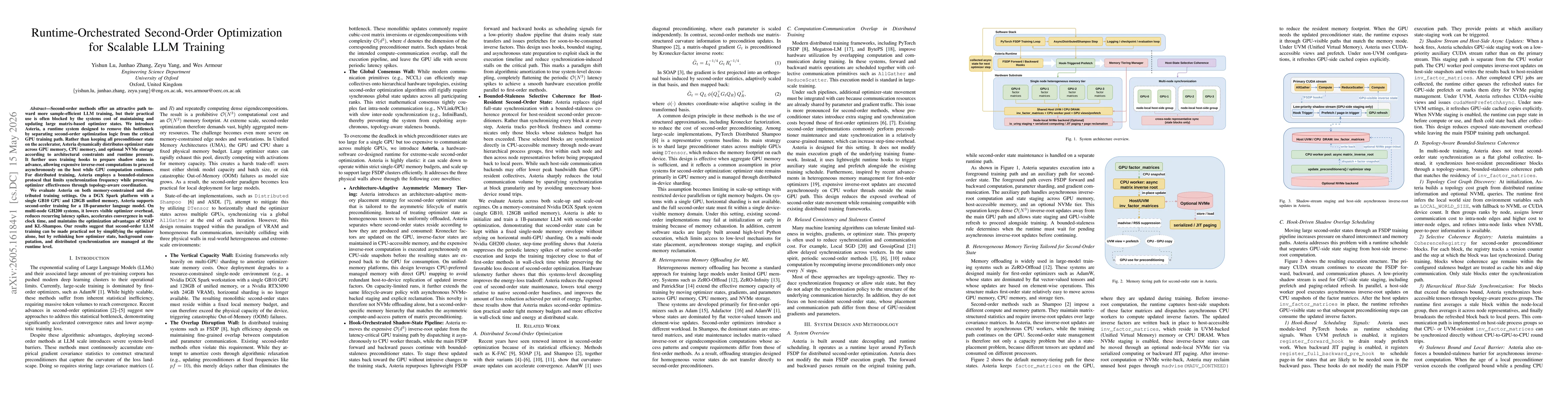 Thumbnail for Runtime-Orchestrated Second-Order Optimization for Scalable LLM Training
