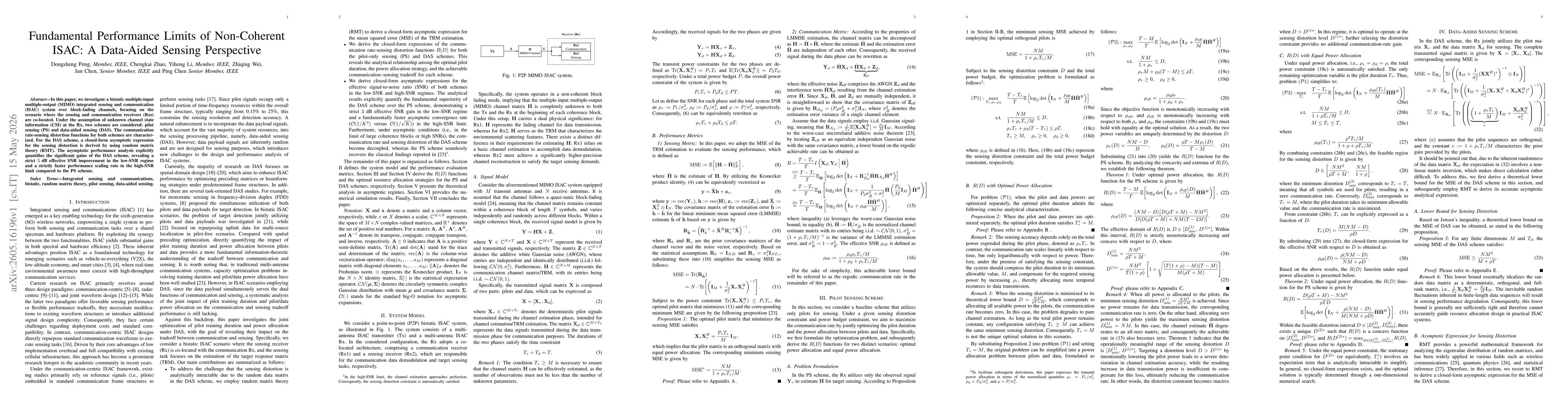 Thumbnail for Fundamental Performance Limits of Non-Coherent ISAC: A Data-Aided Sensing Perspective