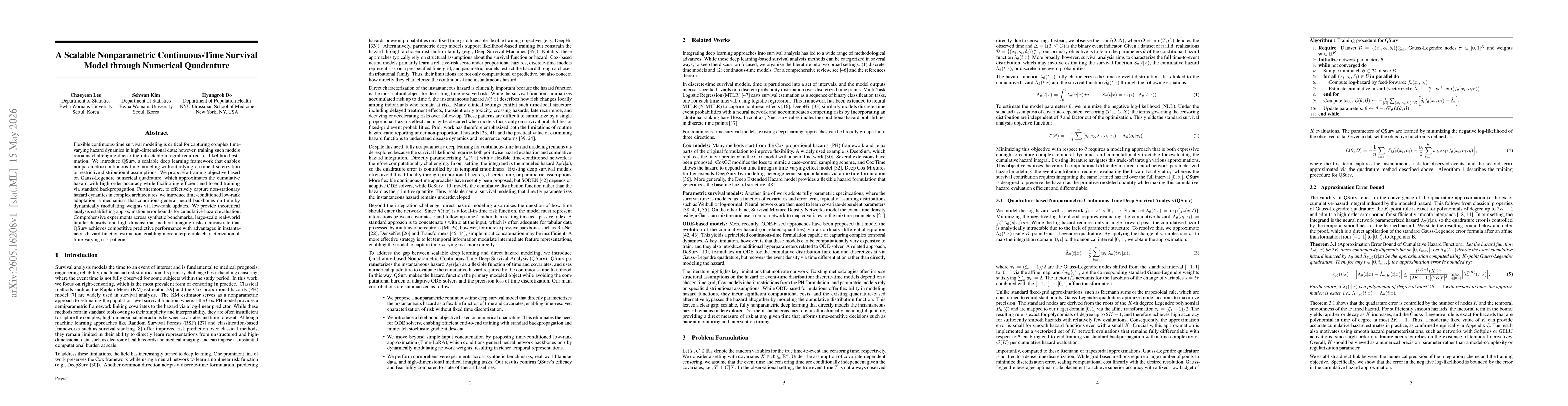 Thumbnail for A Scalable Nonparametric Continuous-Time Survival Model through Numerical Quadrature