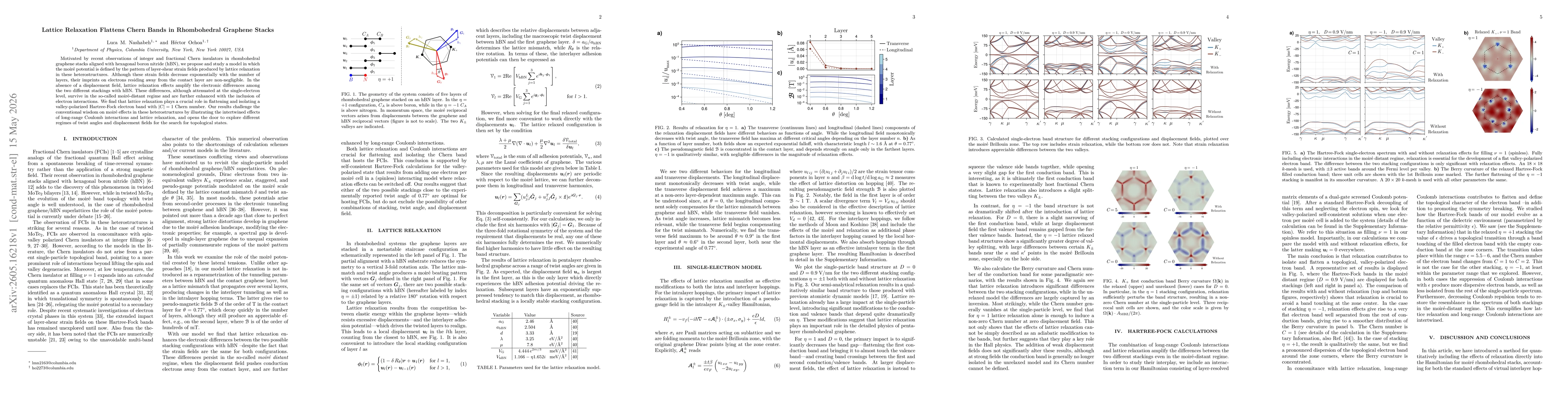 Thumbnail for Lattice Relaxation Flattens Chern Bands in Rhombohedral Graphene Stacks