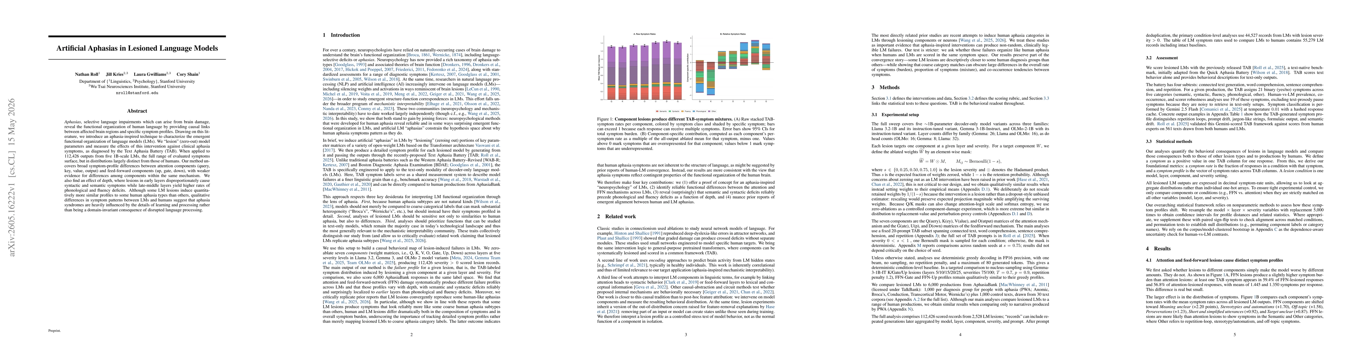 Thumbnail for Artificial Aphasias in Lesioned Language Models