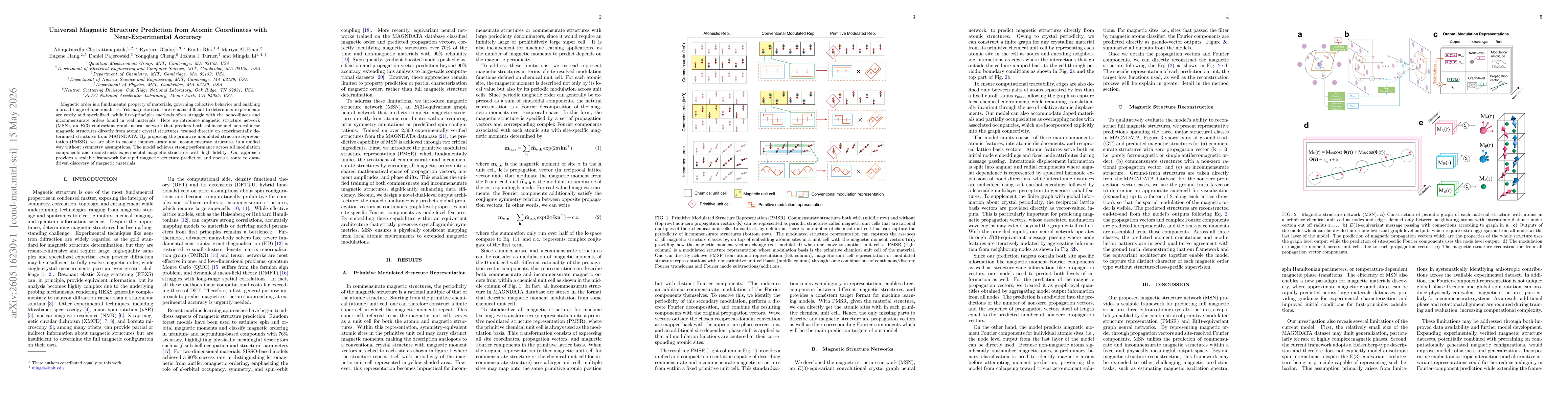 Thumbnail for Universal Magnetic Structure Prediction from Atomic Coordinates with Near-Experimental Accuracy