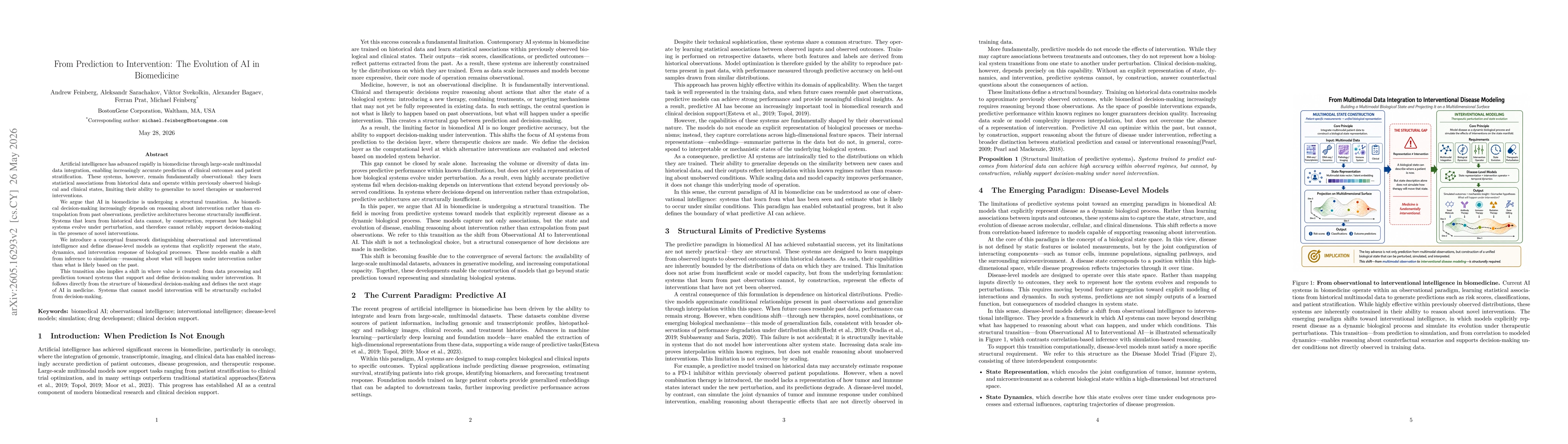 Thumbnail for From Prediction to Intervention: The Evolution of AI in Biomedicine