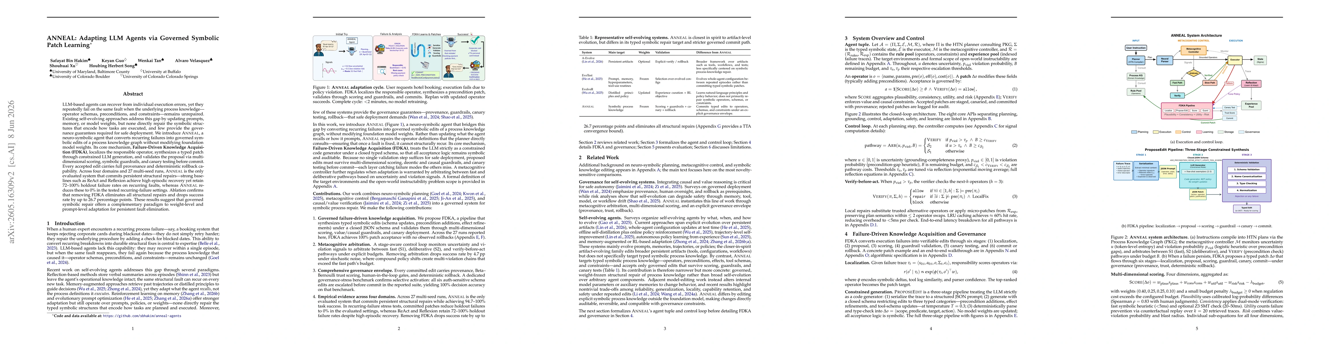 Thumbnail for ANNEAL: Adapting LLM Agents via Governed Symbolic Patch Learning