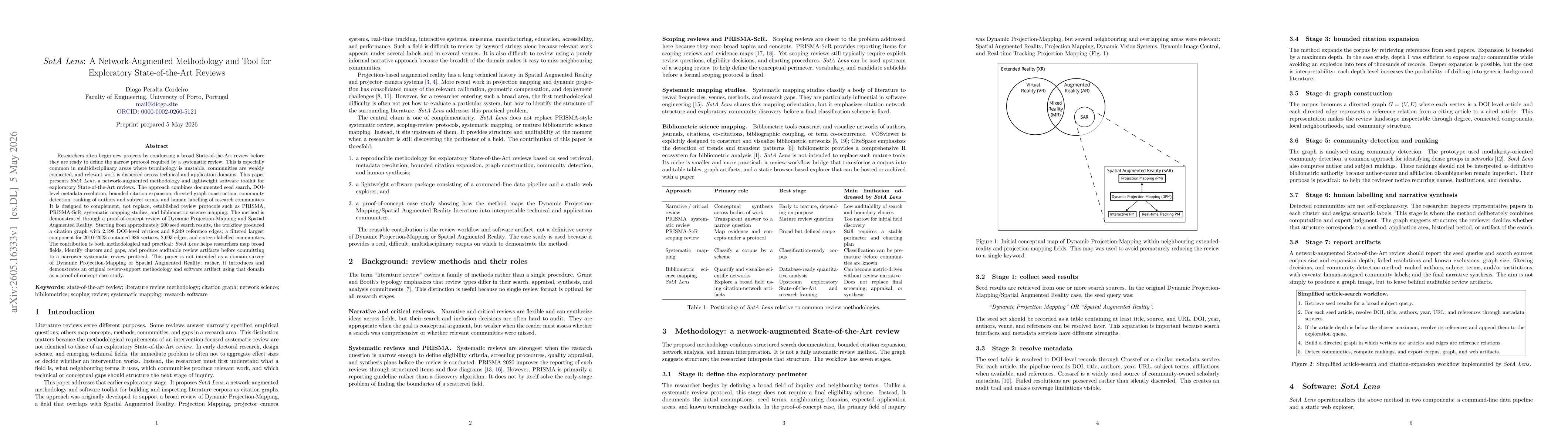 Thumbnail for SotA Lens: A Network-Augmented Methodology and Tool for Exploratory State-of-the-Art Reviews