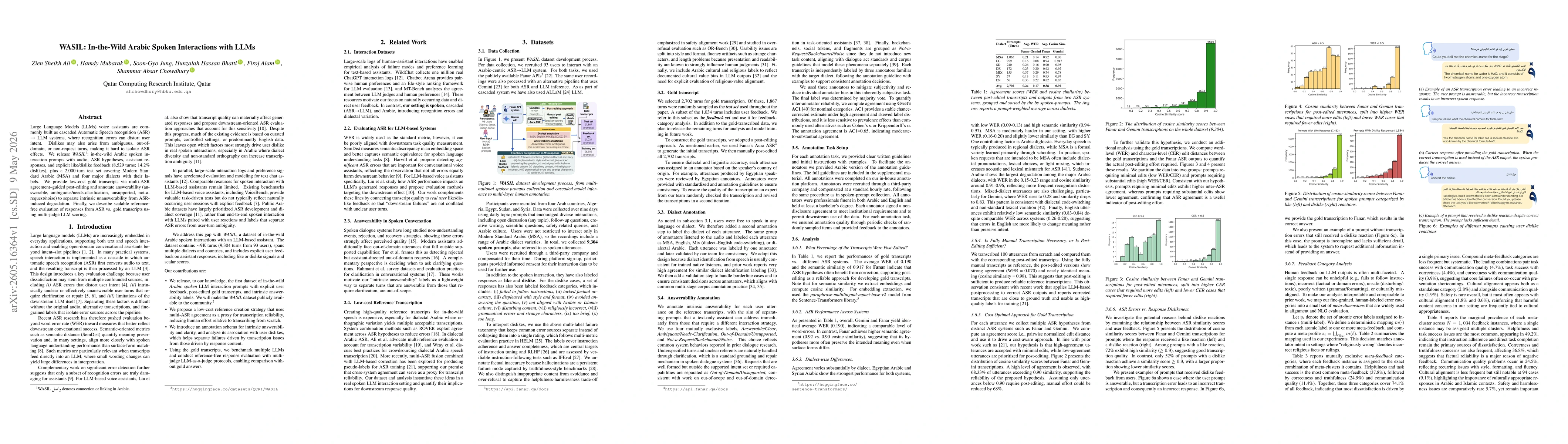 Thumbnail for WASIL: In-the-Wild Arabic Spoken Interactions with LLMs