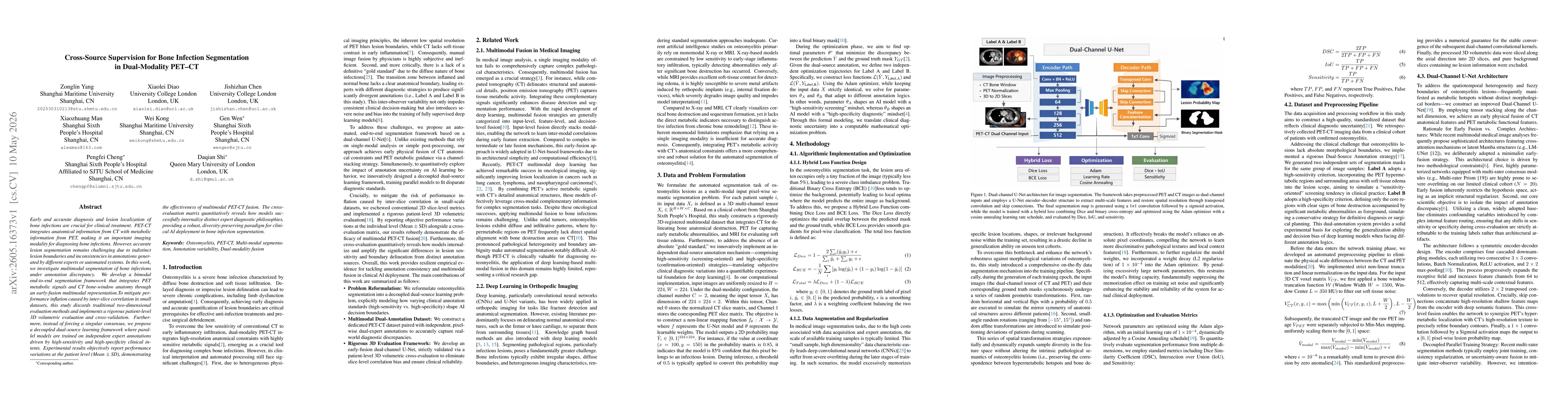 Thumbnail for Cross-Source Supervision for Bone Infection Segmentation in Dual-Modality PET-CT