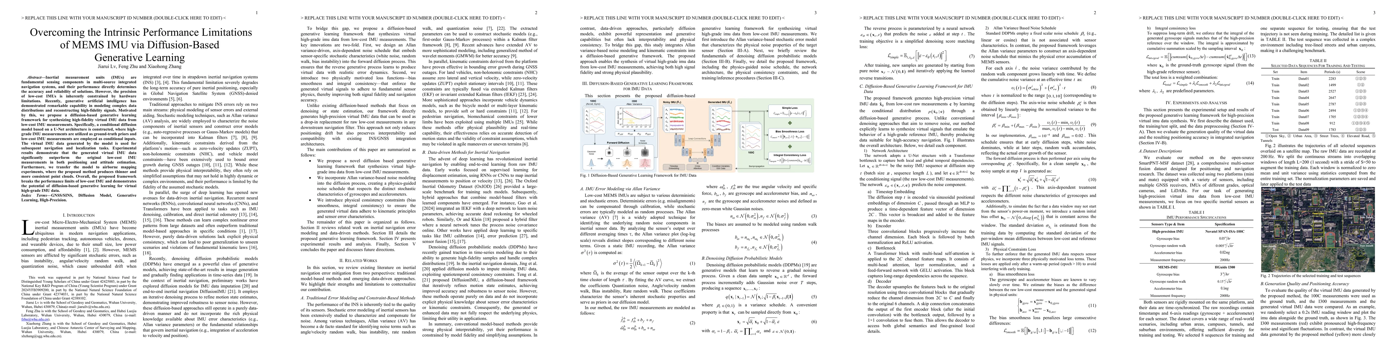 Thumbnail for Overcoming the Intrinsic Performance Limitations of MEMS IMU via Diffusion-Based Generative Learning