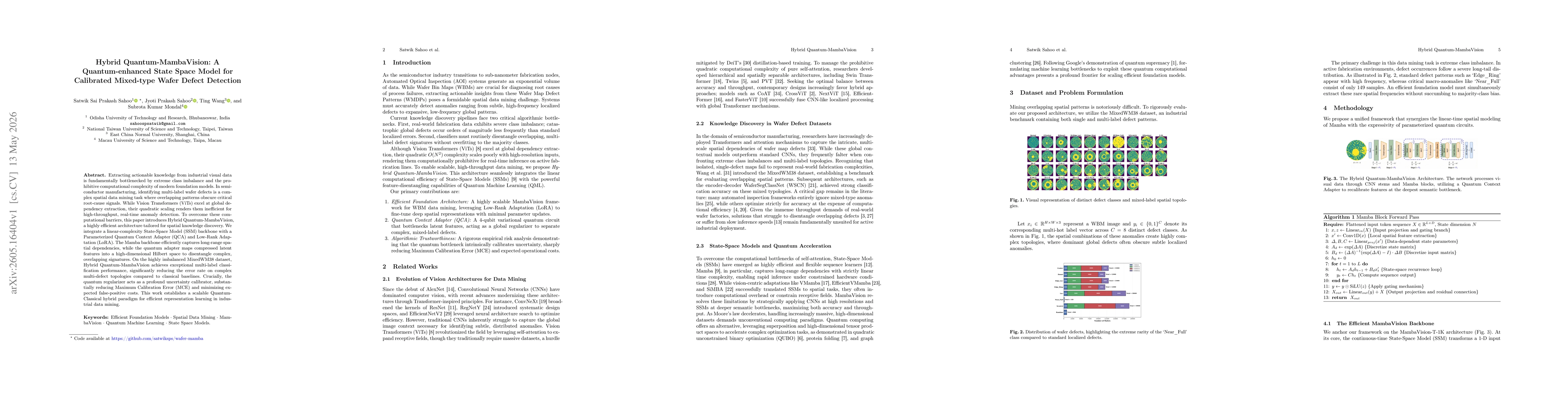 Thumbnail for Hybrid Quantum-MambaVision: A Quantum-enhanced State Space Model for Calibrated Mixed-type Wafer Defect Detection