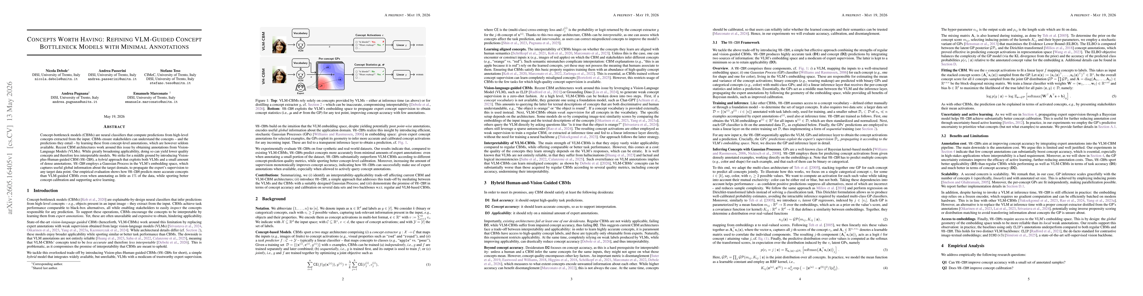 Thumbnail for Concepts Worth Having: Refining VLM-Guided Concept Bottleneck Models with Minimal Annotations